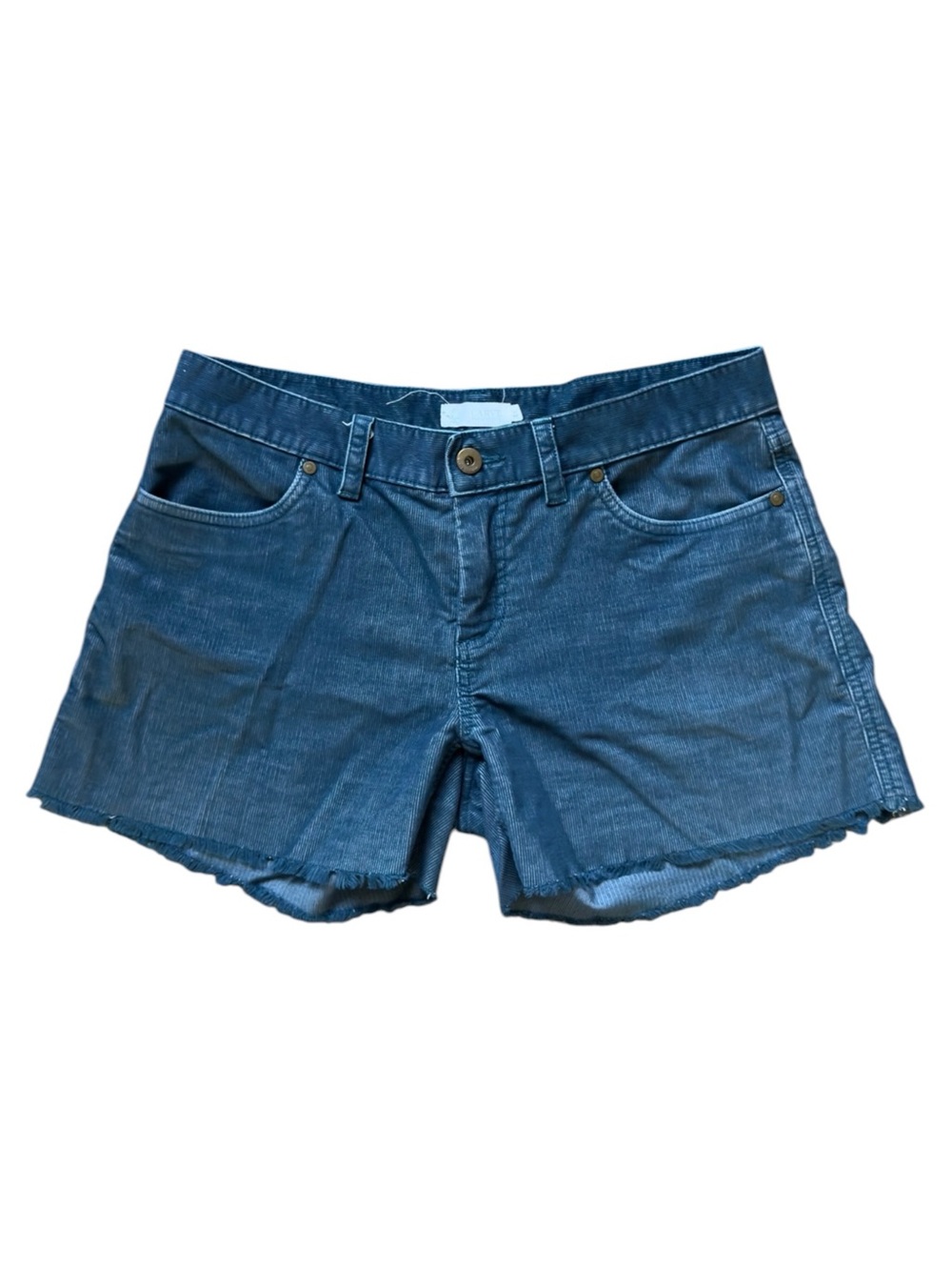 Carve Designs Size 2 Oahu Corduroy Raw Hem Shorts Teal Blue